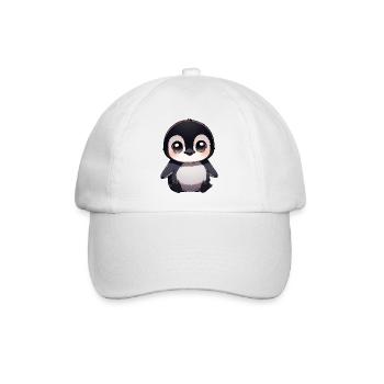 Süßer Pinguin Cartoon Tierchen Kuggerlaugen - Baseballkappe - Weiß/Weiß - Vorne