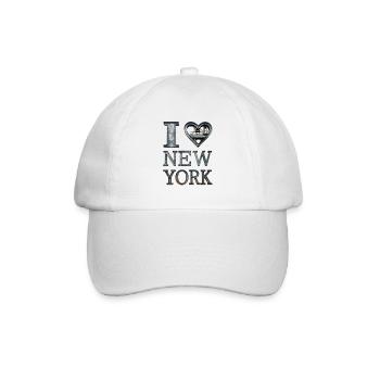New York – Urban Industrial Love - Baseballkappe - Weiß/Weiß - Vorne