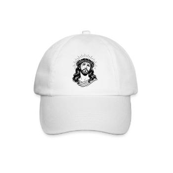 Jesus Christus - Baseballkappe - Weiß/Weiß - Vorne