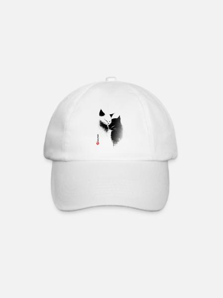 Katzenliebe - Baseballkappe - Weiß/Weiß