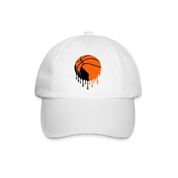 Tropfende Basketball-Straßenkunst - Baseballkappe - Weiß/Weiß - Vorne