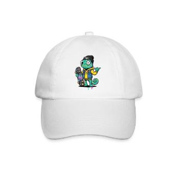 Chamäleon Skate Crew Farbspiel - Baseballkappe - Weiß/Weiß - Vorne