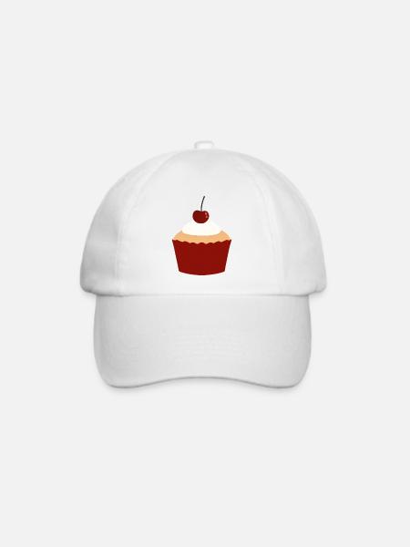 Kirschcreme-Cupcake-Zauber - Baseballkappe - Weiß/Weiß