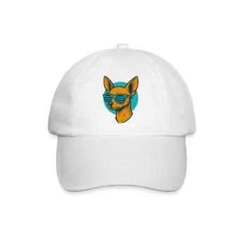 Chihuahua mit Sonnenbrille Neon - Baseballkappe - Weiß/Weiß - Vorne