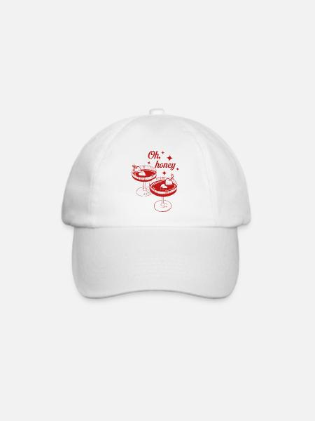 Oh, Schatz - Baseballkappe - Weiß/Weiß