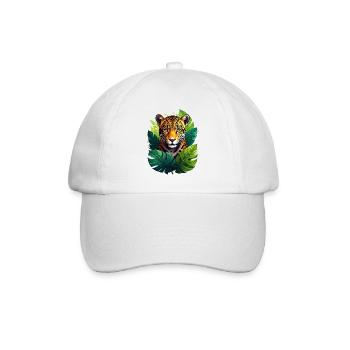 Ein Jaguar im Dschungel - Baseballkappe - Weiß/Weiß - Vorne