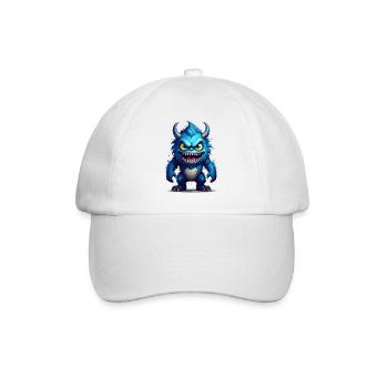 Ein gruseliges blaues Monster - Baseballkappe - Weiß/Weiß - Vorne