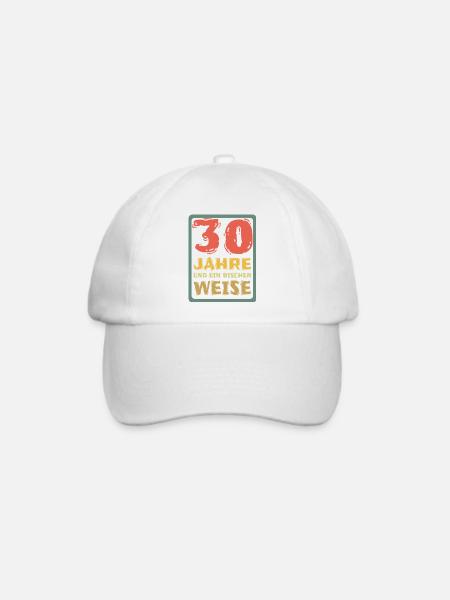 30 - Baseballkappe - Weiß/Weiß