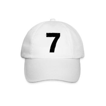 Verblasste Sieben Glyph - Baseballkappe - Weiß/Weiß - Vorne