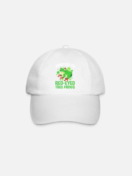 Frosch Laubfrosch - Baseballkappe - Weiß/Weiß