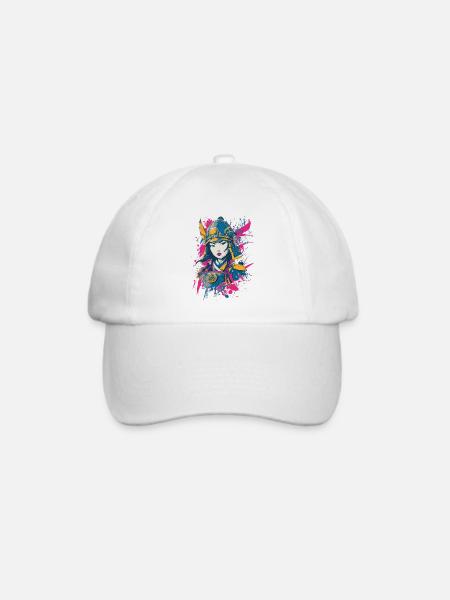 Samurai Kriegerin - Baseballkappe - Weiß/Weiß