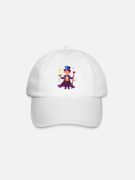 Magier - Baseballkappe - Weiß/Weiß