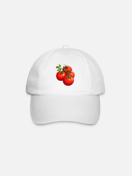 Tomaten - Baseballkappe - Weiß/Weiß