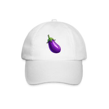 Aubergine - Baseballkappe - Weiß/Weiß - Vorne