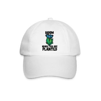 Blühe dort, wo du gepflanzt bist - Baseballkappe - Weiß/Weiß - Vorne
