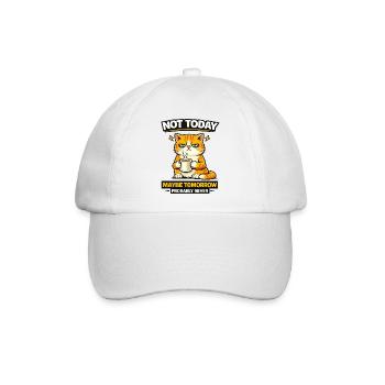 Nicht heute Katzenkaffee-Prokrastination - Baseballkappe - Weiß/Weiß - Vorne