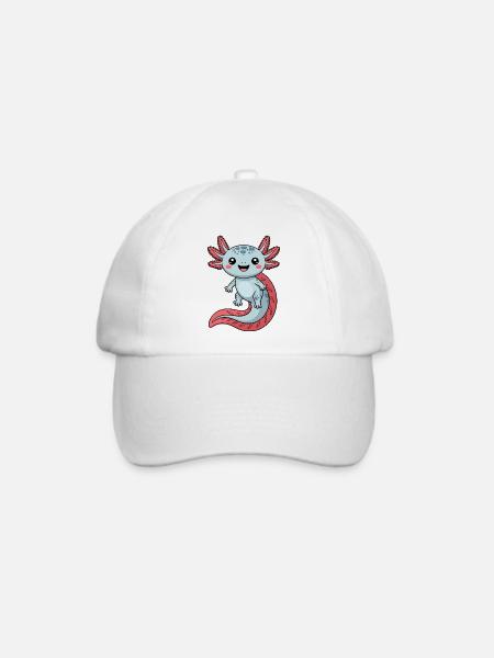 Axolotl - Baseballkappe - Weiß/Weiß
