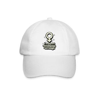 Retro Femme Symbol Aufkleber Sparkle Edition - Baseballkappe - Weiß/Weiß - Vorne