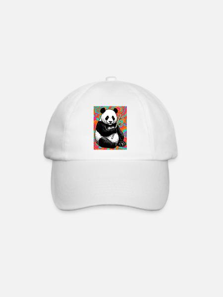 Panda - Baseballkappe - Weiß/Weiß