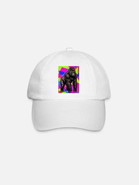 Gorilla - Baseballkappe - Weiß/Weiß