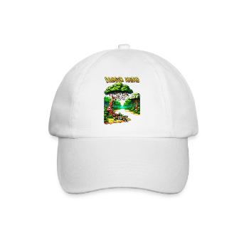 Jaguar-Gebiet – Hügelwald - Baseballkappe - Weiß/Weiß - Vorne
