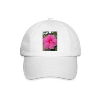 Hibiscus Rose Tropical Glow Textile - Baseballkappe - Weiß/Weiß - Vorne