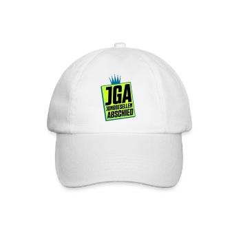 Junggesellenabschied JGA Neon Design - Baseballkappe - Weiß/Weiß - Vorne