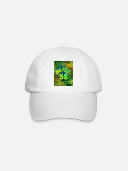 Brasil 38 Neon Pinsel - Baseballkappe - Weiß/Weiß