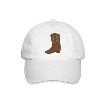 Western Boot Stitch Art - Baseballkappe - Weiß/Weiß - Vorne