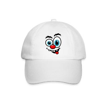 Bunte Clown-Karikatur - Baseballkappe - Weiß/Weiß - Vorne