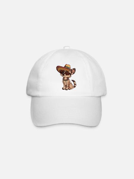 Hyäne Lustig Sombrero - Baseballkappe - Weiß/Weiß