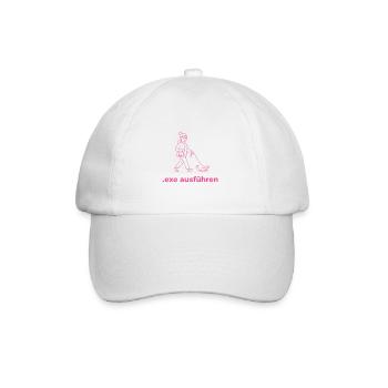 exe ausführen Sys ADMIN Systemadministrator Pink - Baseballkappe - Weiß/Weiß - Vorne