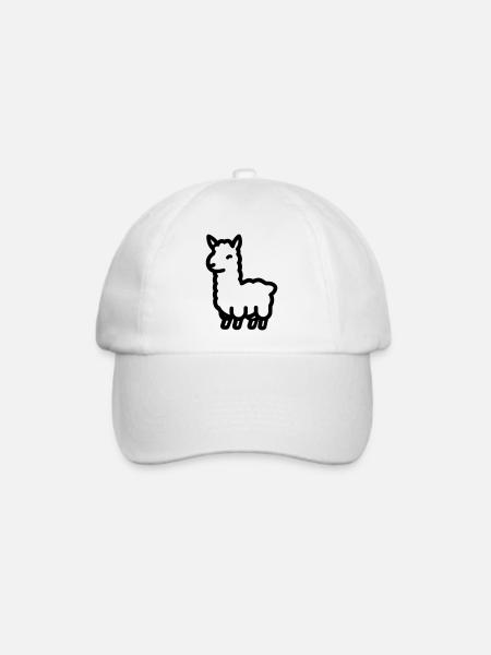 Lama - Baseballkappe - Weiß/Weiß
