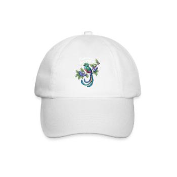 Farbenfroher Vogel: Umarme das Ungewöhnliche - Baseballkappe - Weiß/Weiß - Vorne