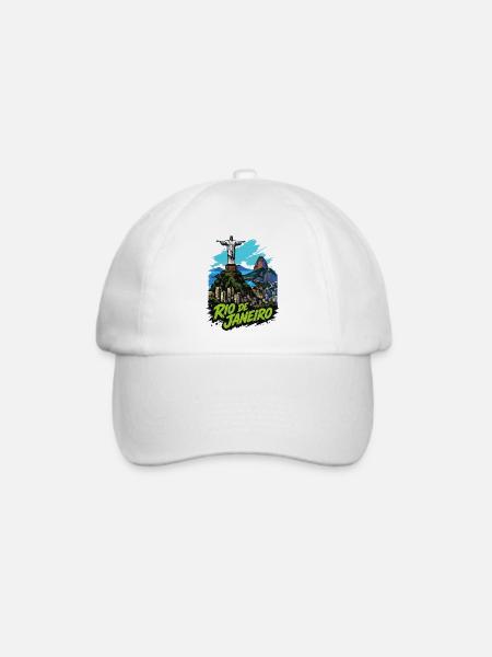Rio de Janeiro Silhouette - Baseballkappe - Weiß/Weiß