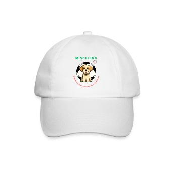 Mischling Design 2 - Baseballkappe - Weiß/Weiß - Vorne