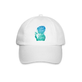 She is clothed in strength & dignity - Baseballkappe - Weiß/Weiß - Vorne
