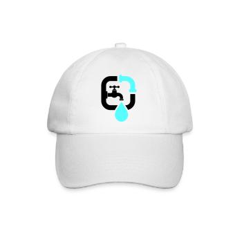 Klempner Wasserhahn Rohr Logo - Baseballkappe - Weiß/Weiß - Vorne