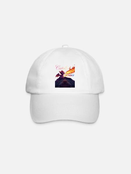 Niedlicher&tödlicher Drache - Baseballkappe - Weiß/Weiß