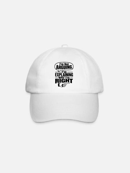 Nicht streiten, sondern erklären, warum ich Recht habe - Baseballkappe - Weiß/Weiß