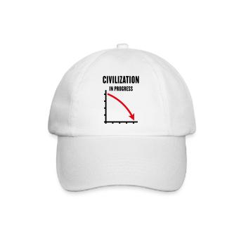 Civilization In Progress (Zivilisation POS Red 2C) - Baseballkappe - Weiß/Weiß - Vorne