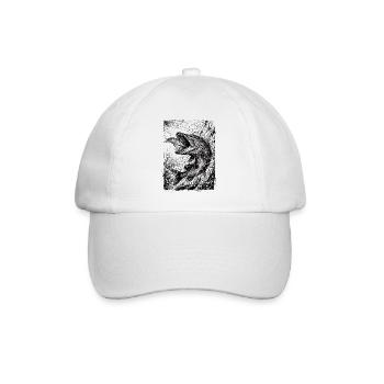 Hecht am Wobbler | Classic Collection - Baseballkappe - Weiß/Weiß - Vorne