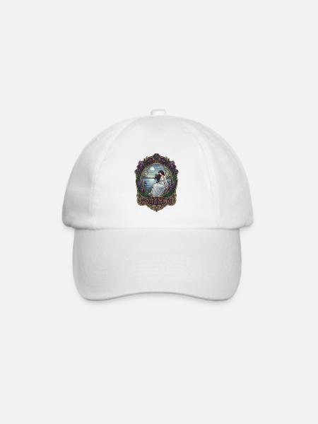 Frieden am Wasser im Jugendstil - Baseballkappe - Weiß/Weiß