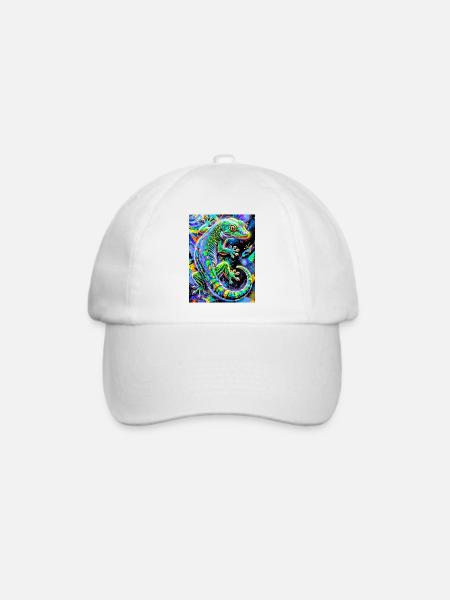 Gecko - Baseballkappe - Weiß/Weiß