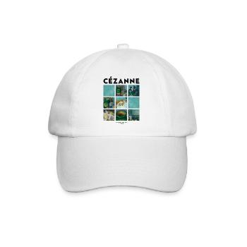 Kunst Malerei von Cezanne Impressionismus - Baseballkappe - Weiß/Weiß - Vorne
