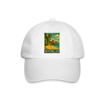 Seychellen - Baseballkappe - Weiß/Weiß - Vorne