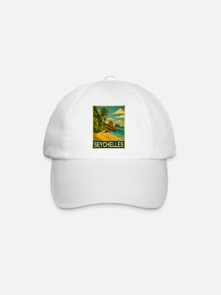 Seychellen - Baseballkappe - Weiß/Weiß