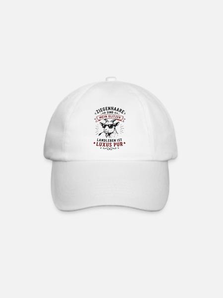 Ziegenliebe Glitzerland Luxuspur - Baseballkappe - Weiß/Weiß