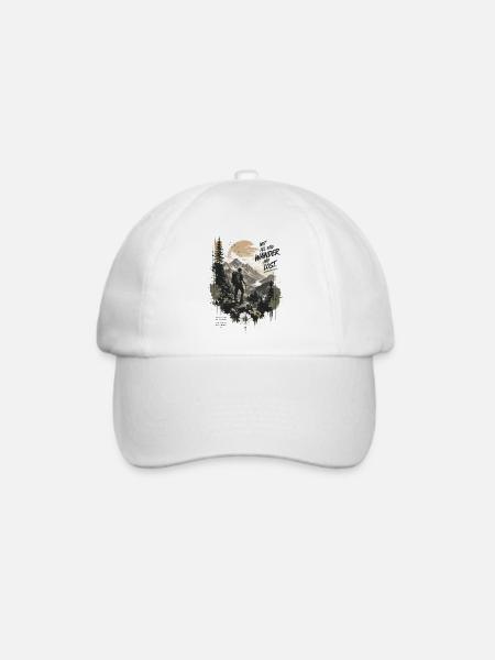 Wanderlust - Baseballkappe - Weiß/Weiß