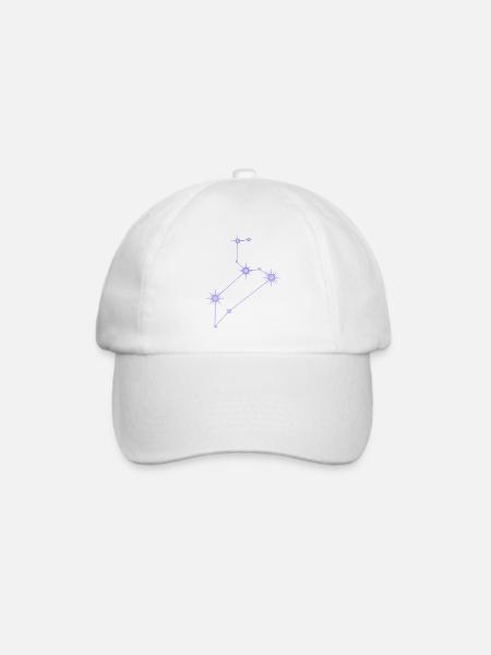 Löwestern Sternbild Tierkreiszeichen Lila - Baseballkappe - Weiß/Weiß